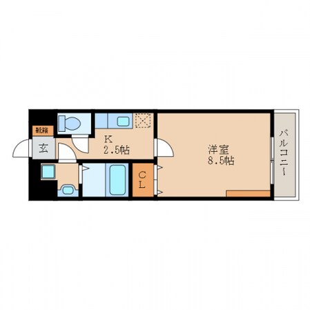 シャンヴィルⅠ番館の物件間取画像